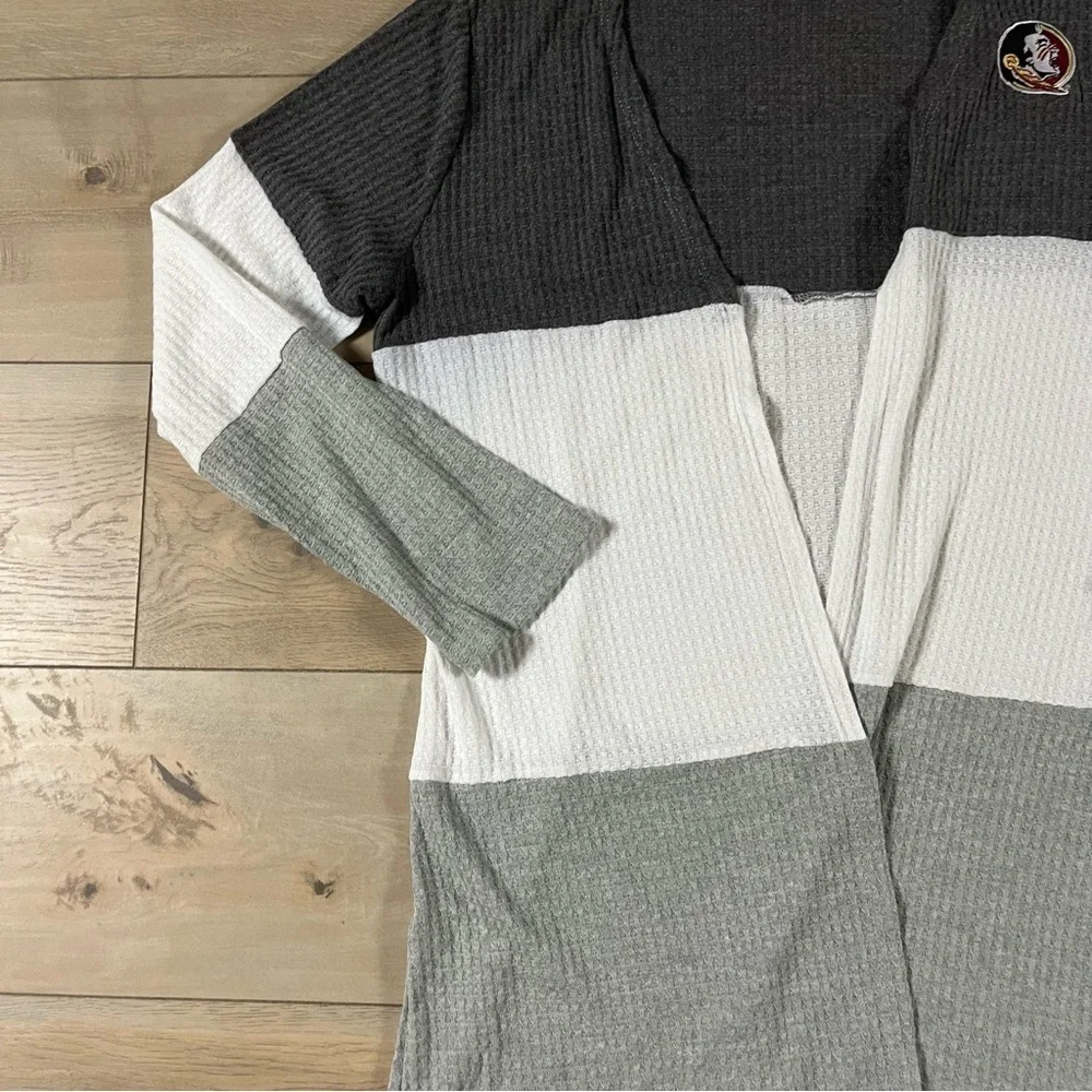 Gameday Couture Florida State Seminoles Black, White, Red & Gray Hooded Cardigan